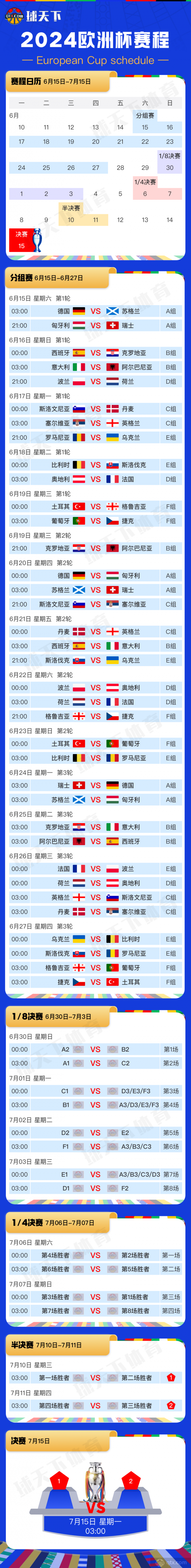 2024欧洲杯小组赛观赛指南